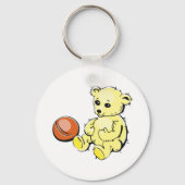 Yellow Teddy Bear Sleutelhanger (Voorkant)