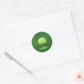 Yellow Tennis Ball Persoonlijk Ronde Sticker (Envelop)