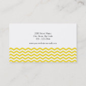 Yellow Tight Chevron Pattern Visitekaartje (Achterkant)