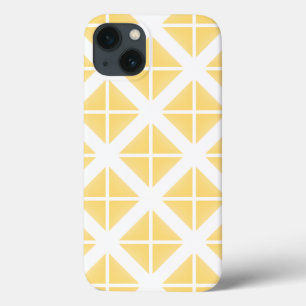 Yellow Trendy driehoekspatroon iPhone 13 Hoesje