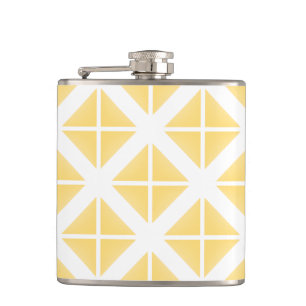 Yellow Trendy driehoekspatroon Heupfles