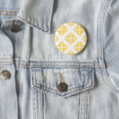 Yellow Trendy driehoekspatroon Ronde Button 5,7 Cm (In situ)