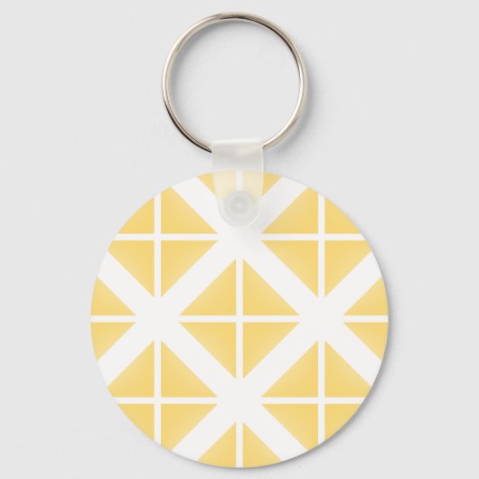 Yellow Trendy driehoekspatroon Sleutelhanger (Voorkant)