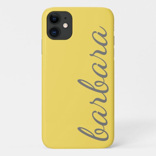 Yellow Trendy script aangepast Case-Mate iPhone Case (Achterkant)