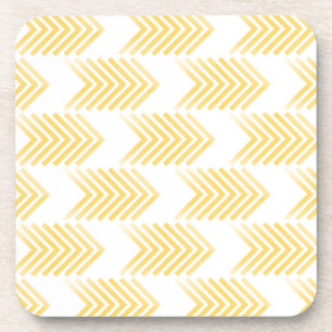 Yellow Tribal Arrow-patroon Bier Onderzetter