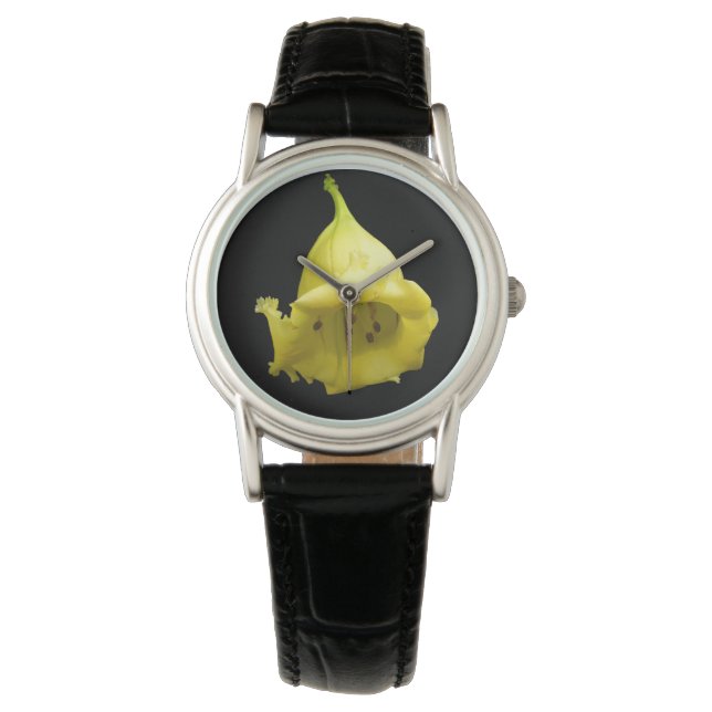 Yellow Tropical Blossom Horloge (Voorkant)