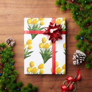 Yellow Tulip Bouquet Cadeaupapier