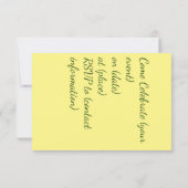 Yellow Tulip Kaart (Achterkant)