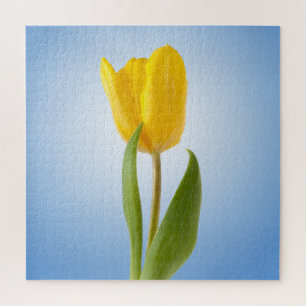 Yellow Tulip Minimal Floral Natuur Foto Poster Legpuzzel