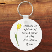 Yellow Tulip Sleutelhanger (Voorkant)