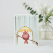 Yellow Umbrella Briefkaart (Staand voorkant)