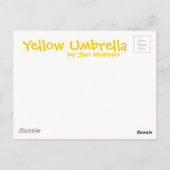 Yellow Umbrella Briefkaart (Achterkant)