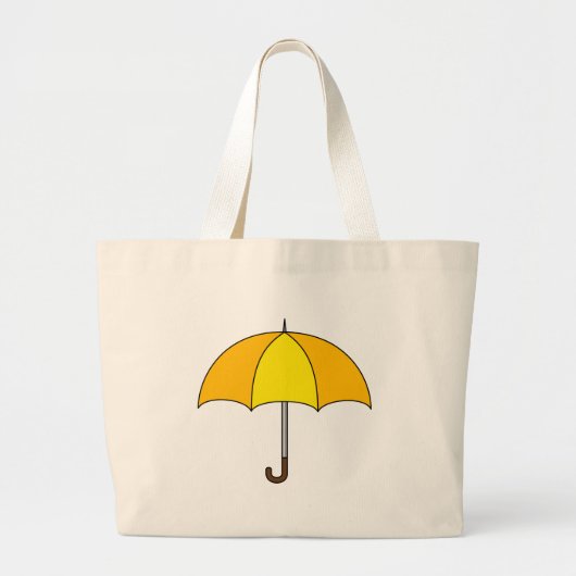 Yellow Umbrella Grote Tote Bag (Voorkant)