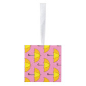 Yellow Umbrella Kubus Ornament (Rechts)
