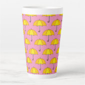 Yellow Umbrella Latte Mok (Voorkant)