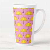 Yellow Umbrella Latte Mok (Rechts)