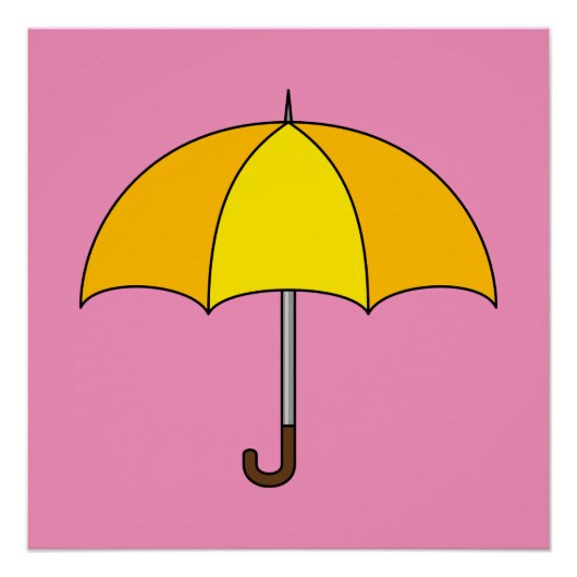 Yellow Umbrella Perfect Poster (Voorkant)