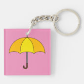 Yellow Umbrella Sleutelhanger (Achterkant)