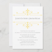 Yellow v2 Fancy uitnodiging voor sierbruiloft (Voorkant)