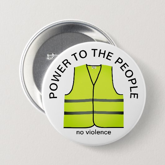 yellow vest protest button (Voorkant /achterkant)