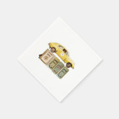 Yellow Vintage-auto Servetten (Hoek)