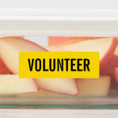 Yellow Volunteer Badge Labels (Aangebracht)