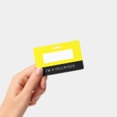 Yellow Volunteer Name Badge (Handheld)