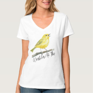 Yellow Warbler Bird Pun Warbler Me Dit geschenk T-shirt