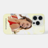 Yellow Watercolor Wash Personalized Photo and Name (Verso Horizontal)