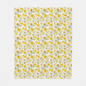 Yellow Watercolor Wildflower Pattern  Fleece Deken (Voorkant)