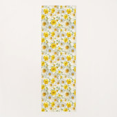 Yellow Watercolor Wildflower Pattern  Yogamat (Voorkant)