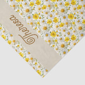 Yellow Watercolor Wildflowers Pattern  Tissuepapier (Detail)