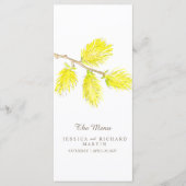 Yellow waterverf bruiloft menu (Voorkant)
