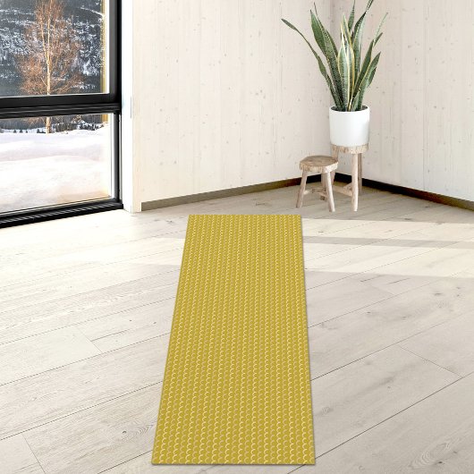 Yellow Waves Pattern Yoga Mat