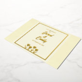 Yellow Wedding Flowers Folie Invitation Uitnodiging (Gedraaid)