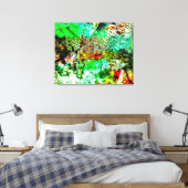 Yellow white abstract Stretched Canvas,Joy calming Canvas Afdruk (Insitu (Slaapkamer))