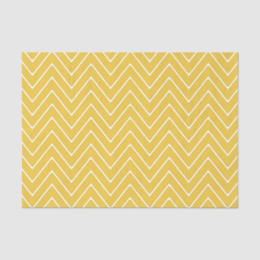 Yellow White Chevron Pattern 2A Tissuepapier (Voorkant)