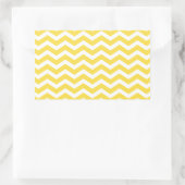 Yellow White Chevron Pattern Rechthoekige Sticker (Tas)
