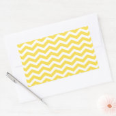 Yellow White Chevron Pattern Rechthoekige Sticker (Envelop)
