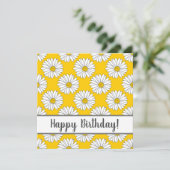Yellow White Daisy Pattern 2 Kaart (Staand voorkant)