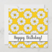 Yellow White Daisy Pattern 2 Kaart (Voorkant)