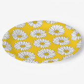 Yellow White Daisy Pattern 2 Papieren Bordje (Gekanteld)