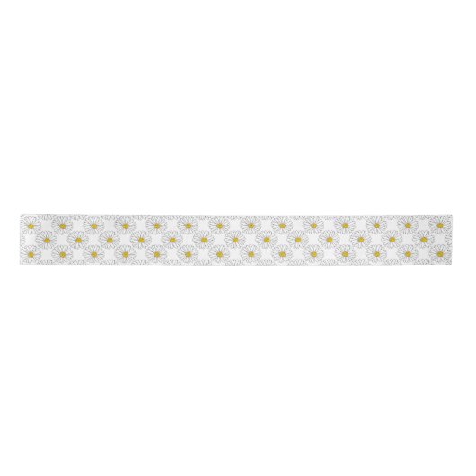 Yellow White Daisy Pattern Lint (Voorkant)