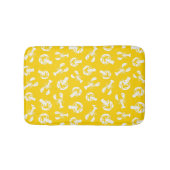 Yellow White Lobster Pattern Badmat (Voorkant)