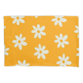 Yellow White Retro Y2K ventilatorpatroon Kussensloop (Voorkant)