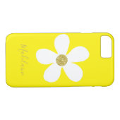Yellow White Simple Daisy Gold Personal Case-Mate iPhone Case (Achterkant (Horizontaal))