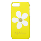 Yellow White Simple Daisy Gold Personal Case-Mate iPhone Case (Achterkant)
