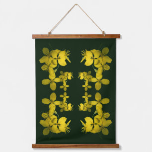 Yellow Wild Geranium Abstract Hangend Wandkleed