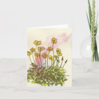 Yellow Wild Poppy Greeting Card Bedankkaart
