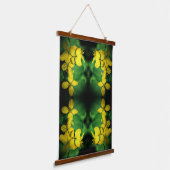 Yellow Wildflower Geranium Abstract Hangend Wandkleed (Gebogen)